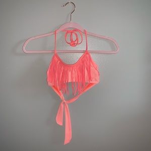 Tie Fringe Bikini Top